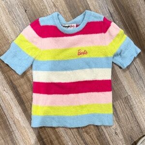 Wrangler Barbie Kids Colorful Striped Tee Size Large
